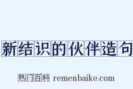 新结识的伙伴造句是什么意思的图片